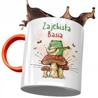 Kubki - Kubek Pomarańczowy Dla Basi Koleżanki Żony Prezent z Nadrukiem ze Zdjęciem + Opakowanie na prezent (wzór 04) - miniaturka - grafika 1