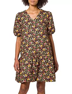 Sukienki - YAS Damska sukienka Yasrosalia Ss Padded Dress-Ma, Black/Aop:rosalia Aop, L - grafika 1