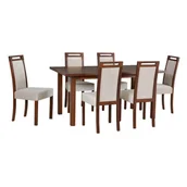 Stoły z krzesłami - Zestaw stół MODENA 2 + 6 krzeseł drewnianych ROMA 5 - miniaturka - grafika 1