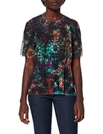 Koszulki i topy damskie - Desigual T-shirt damski Ts_Florence Night, zielony, M - miniaturka - grafika 1