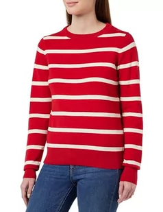 Jalene Damski sweter z dzianiny 15426730-JA03, czerwono-kremowy, S, Czerwony kremowy, S - Swetry damskie - miniaturka - grafika 1