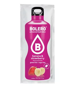 BOLERO Bolero Napój koncentrat 1 kcal Banan i Truskawka 9g - Śmietanki i dodatki do kawy - miniaturka - grafika 1