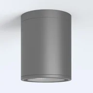 Lampy ogrodowe - Cylindryczna zewnętrzna lampa sufitowa LED Porto ciemnoszara 6W 3000K IP65 IK08 Ø9cm Iberlamp - miniaturka - grafika 1