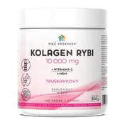 Suplementy naturalne - PIĘĆ PRZEMIAN Kolagen rybi truskawkowy + wit. C + MSM 300g - miniaturka - grafika 1