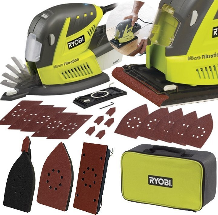 Ryobi Wielofunkcyjna szlifierka 180 W 3 tryby trójkątna RMS180-TA30