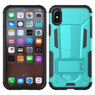 Zizo Hybrid Transformer Cover Pancerne etui iPhone X z podstawką (Teal/Black) - Etui i futerały do telefonów - miniaturka - grafika 3