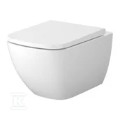 Miski WC - Zestaw C198 miska zawieszana ZEN PRO SQUARE VORTEX , deska Larga slim wrap duroplastowa wolnoopadająca z łatwym wypinaniem - miniaturka - grafika 1