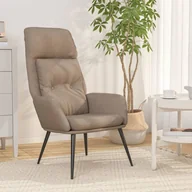 Fotele - Lumarko Fotel wypoczynkowy, kolor taupe, sztuczna skóra zamszowa! - miniaturka - grafika 1