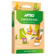 Apteczki i materiały opatrunkowe - Apteo Apteo plastry dla dzieci zwierzaki 12 sztuk 9097876 - miniaturka - grafika 1