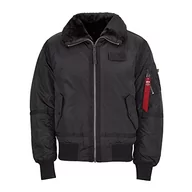 Kurtki męskie - ALPHA INDUSTRIES Męska kurtka bomberka, czarny, M - miniaturka - grafika 1