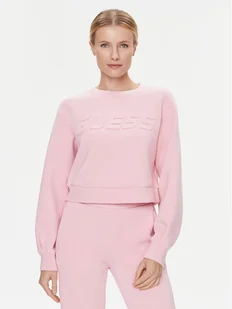 Guess Bluza Cindra V3BQ15 K7UW2 Różowy Regular Fit - Bluzy damskie - miniaturka - grafika 1