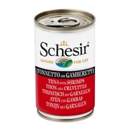 Mokra karma dla kotów - Schesir Natural 24x140g Tuńczyk z krewetkami - miniaturka - grafika 1
