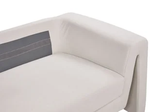 Sofa welurowa jasnobeżowa MAUNU - Sofy i kanapy - miniaturka - grafika 8
