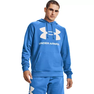 Under Armour Bluza z kapturem Rival Fleece Big Logo HD Blue L - Bluzy sportowe męskie - miniaturka - grafika 1