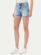 Spodnie sportowe damskie - Calvin Klein Jeans Szorty jeansowe J20J225158 Niebieski Slim Fit - miniaturka - grafika 1