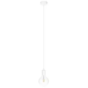 Biała lampa wisząca loft metal line pojedynczy zwis na kablu KOLOROWE KABLE - Lampy sufitowe - miniaturka - grafika 1
