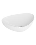 Umywalki - Lavita TRIANGO Umywalka nablatowa biała 59x39 LT-1030 - miniaturka - grafika 1