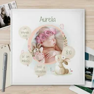 Albumy fotograficzne - Duży album na zdjęcia z Twoim zdjęciem dla dziewczynki na chrzest - miniaturka - grafika 1