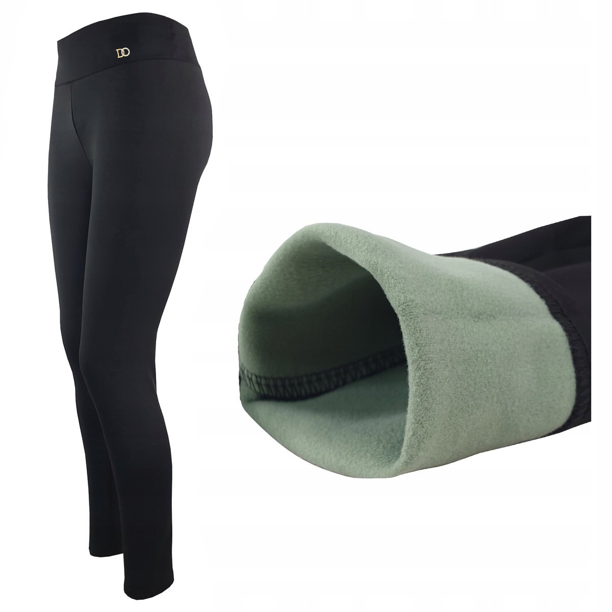 Legginsy Ocieplane Ciepłe Modelujące Wyszczuplające XL 2XL GymFashion