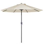 Parasole ogrodowe - Beliani Parasol ogrodowy Rapallo Beżowy z oświetleniem LED 266 cm 61874 - miniaturka - grafika 1