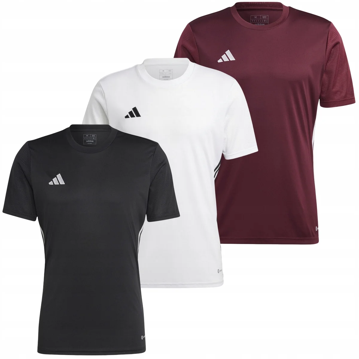Adidas Zestaw Męski Komplet Koszulka T-shirt Czarna + Biała + Bordowa r.XXL