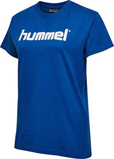 Koszulki i topy damskie - Hummel Hmlgo Cotton T-shirt damski z logo niebieski niebieski (True Blue) X-S 203518-7045 - grafika 1