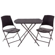 Meble ogrodowe - Komplet mebli Austin 84 x 51 x 71 cm wenge - miniaturka - grafika 1