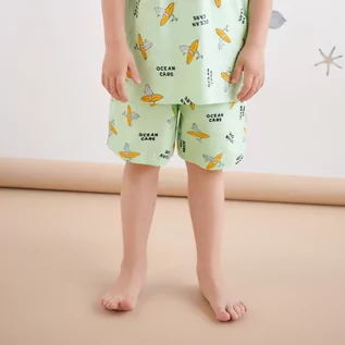 Spodnie i spodenki dla chłopców - Sinsay Sinsay - Szorty - Zielony - grafika 1
