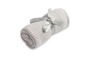 Koce i narzuty dla dzieci - Koc Ażurowy Moli Jasny Szary - miniaturka - grafika 1