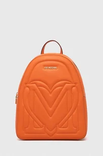 Love Moschino plecak damski kolor pomarańczowy mały gładki - Plecaki - miniaturka - grafika 1