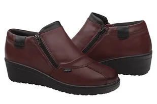 Botki na haluksy AXEL Comfort 1773 H Rubin+Czarny Tęgość H Kosela Medic 9773 Bordowe - Botki damskie - miniaturka - grafika 2