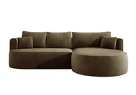 Sofy i kanapy - Domo-Home Nowoczesny rozkładany narożnik FIORE z funkcją spania, kanapa z automatycznym rozkładaniem, sofa, rozkładana sofa RIGHT 284x183x82 cm Salvador 10 - miniaturka - grafika 1