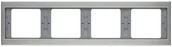 Klawisze i ramki - Berker Ramka potrójna poczwórna pozioma K.5 stal nierdzewna - miniaturka - grafika 1