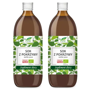 Bio Planet Sok z pokrzywy - suplement diety Zestaw 2 x 500 ml Bio - żywność - Soki i napoje niegazowane - miniaturka - grafika 1
