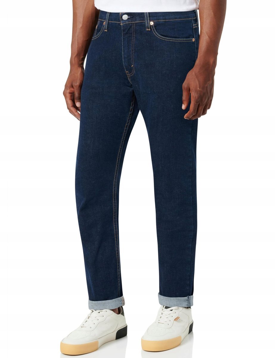 LEVIS MĘSKIE JEANSY RURKI GRANATOWE Z PRZETARCIAMI BAWEŁNA 33/30 27BA