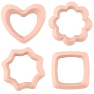 Formy do ciast - WYKRAWACZE DO CIASTEK PASTELOVE 4SZT KORALOWY kod: 40G-WYK-G24/3 - miniaturka - grafika 1
