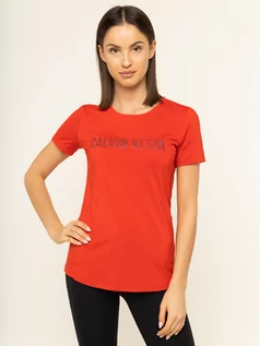 Koszulki i topy damskie - Calvin Klein Performance T-Shirt Short Sleeve 00GWS9K157 Czerwony Slim Fit - grafika 1