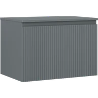 Szafki łazienkowe - Mexen Rivel szafka łazienkowa podumywalkowa 70 cm z blatem, 1 szuflada, ryflowana , grafit mat - 91A20-07047-1-BFC66 - miniaturka - grafika 1