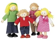 Lalki dla dziewczynek - BIGJIGS Zestaw Lalek Drewnianych Rodzina T0126 - miniaturka - grafika 1