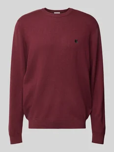Sweter z dzianiny z wyhaftowanym logo model ‘MADISON’ - Swetry męskie - miniaturka - grafika 1