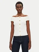 Swetry damskie - Morgan Sweter 251-MDONA M Biały Slim Fit - miniaturka - grafika 1