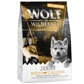 Sucha karma dla psów - Wolf of Wilderness Junior "Rocky Canyons", wołowina z wolnego wybiegu - bez zbóż - 1 kg - miniaturka - grafika 1