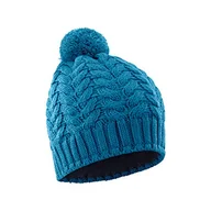 Czapki damskie - SALOMON damska czapka poli beanie Blue (Lyons Blue) /Blue (Fjord Blue) Jeden rozmiar - miniaturka - grafika 1