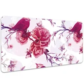 Podkładki na biurko - Ochronna mata na biurko Fioletowe ptaki 100x50 cm, Dywanomat - miniaturka - grafika 1