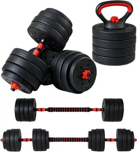 Hantle bitumiczne regulowane Funfit Gym&Fitness 2x 20 kg - Hantle i ciężarki - miniaturka - grafika 1