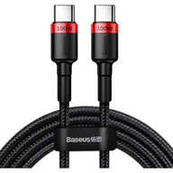 Kable USB - Baseus Cafule Kabel USB-C Type-C Power Delivery 2.0 100W Quick Charge 3.0 200cm czarny + czerwony CATKLF-AL91 - miniaturka - grafika 1