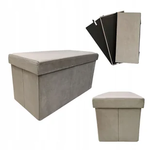 Pufa Składana Siedzisko Schowek Tapicerowana Perfect Duo Taupe - Pufy i podnóżki Pufa Składana Siedzisko Schowek Tapicerowana Perfect Duo Taupe - Pufy i podnóżki - miniaturka - grafika 1