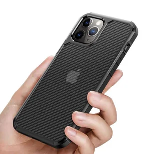 Crong Hybrid Carbon - Etui iPhone 12 Pro Max (czarny) - Etui i futerały do telefonów - miniaturka - grafika 5