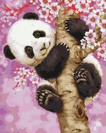 Malowanie po numerach - Słodka Panda Malowanie Po Numerach - miniaturka - grafika 1
