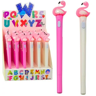 Długopis Świecący Różowy Flaming Niebieski Tusz 0.7mm Mix LEAN - Przybory szkolne Długopis Świecący Różowy Flaming Niebieski Tusz 0.7mm Mix LEAN - Przybory szkolne - miniaturka - grafika 1